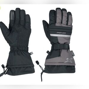 Ski-Doo Men’s X-Team Nylon Gloves in Charcoal Grey Size Large New with Tags